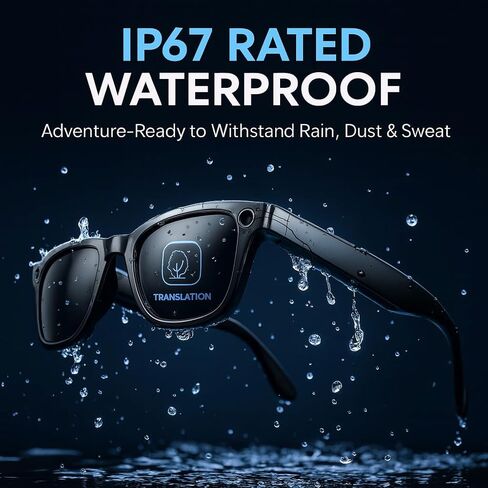 NEXLENZ Smart AI Glasses – Free AI Object Recognition, 8MP Camera, Real-Time Translation, Bluetooth Audio & Voice Assistant, IP67 Waterproof– See, Understand & Capture The World in Kuwait