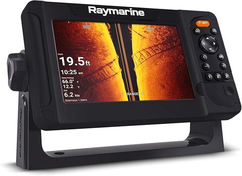 Raymarine Element 7 HV-7 '' 'Chart Chart with chirp sonar ، hypervision ، wi-fi ، gps ، hv-100 surcher ، Lighthouse North America Chart ، Black (E70532-05-102) in Saudi Arabia