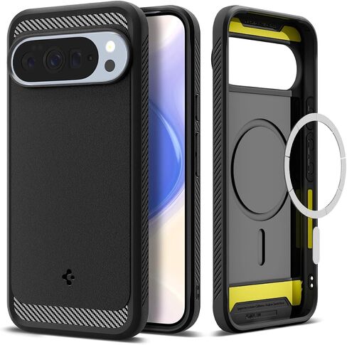 Spigen for Pixel 10/10 Pro Case, Rugged Armor MagFit (2025) [Designed for Pixelsnap, Compatible with MagSafe Accessories] - Matte Black in Saudi Arabia