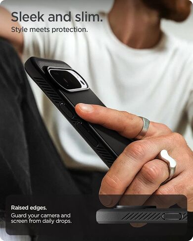 Spigen for Pixel 10/10 Pro Case, Rugged Armor MagFit (2025) [Designed for Pixelsnap, Compatible with MagSafe Accessories] - Matte Black in Saudi Arabia