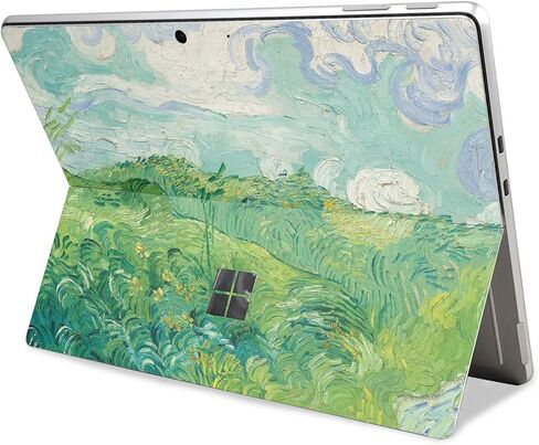 قرص الجلد متوافق مع Microsoft Surface Pro 11 (2024) - حقول القمح الخضراء - غطاء ملصق واقي فينيل 3M - يسهل تطبيقه | مصنوع في الولايات المتحدة الأمريكية من قبل Mayyskins in Saudi Arabia