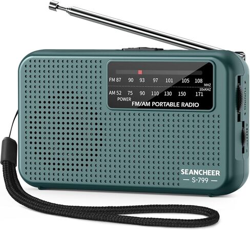 799 Mini Radio AM FM, Battery Operated Radio with Lanyard, Weight 2.7oz | Excellent Reception, Headphone Jack, Portable Radios AM FM, Transistor Radios, Antenna in Saudi Arabia
