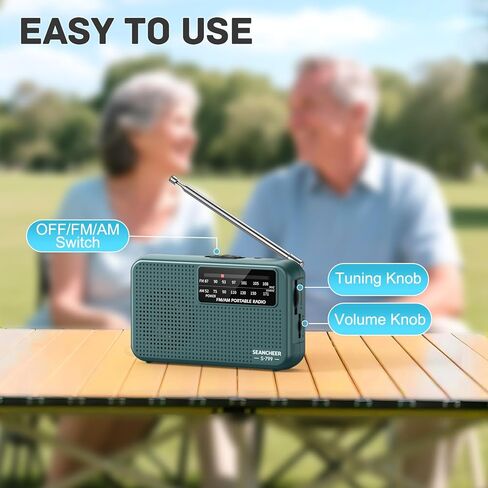 799 Mini Radio AM FM, Battery Operated Radio with Lanyard, Weight 2.7oz | Excellent Reception, Headphone Jack, Portable Radios AM FM, Transistor Radios, Antenna in Saudi Arabia