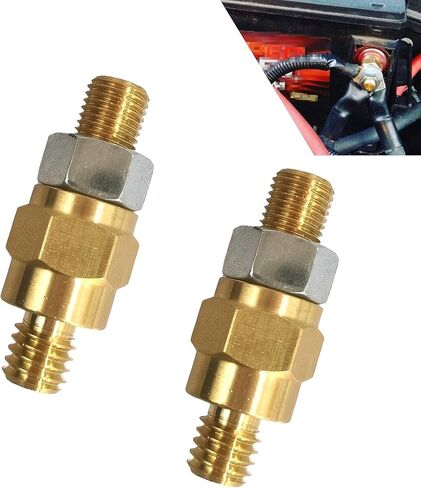 Downhill 2 PCS Brass Side Post Cables Terminal Bolts, Battery Bolts Adapter, 3/8" 16&24 Standard Side Post Battery Terminal Bolt Extender, Compatible with Most Car Battery Accessories (Gold) in Saudi Arabia