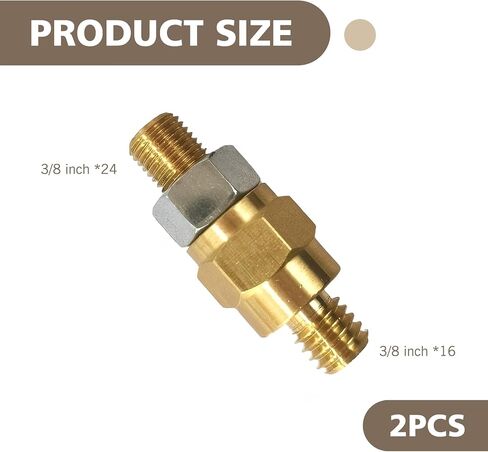 Downhill 2 PCS Brass Side Post Cables Terminal Bolts, Battery Bolts Adapter, 3/8" 16&24 Standard Side Post Battery Terminal Bolt Extender, Compatible with Most Car Battery Accessories (Gold) in Saudi Arabia