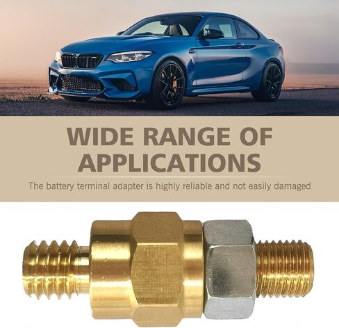 Downhill 2 PCS Brass Side Post Cables Terminal Bolts, Battery Bolts Adapter, 3/8" 16&24 Standard Side Post Battery Terminal Bolt Extender, Compatible with Most Car Battery Accessories (Gold) in Saudi Arabia