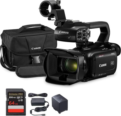 Canon XA60 Professional 4K UHD Camcorder مع ZOOM البصري 20x ، UVC Livestreaming ، فتحات SD المزدوجة ، التثبيت البصري ، حزمة 3.5 "LCD و OLED EVF مع حقيبة 200es + أكثر in Kuwait