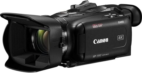 Canon XA60 Professional 4K UHD Camcorder مع ZOOM البصري 20x ، UVC Livestreaming ، فتحات SD المزدوجة ، التثبيت البصري ، حزمة 3.5 "LCD و OLED EVF مع حقيبة 200es + أكثر in Kuwait