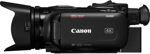 Canon XA60 Professional 4K UHD Camcorder مع ZOOM البصري 20x ، UVC Livestreaming ، فتحات SD المزدوجة ، التثبيت البصري ، حزمة 3.5 "LCD و OLED EVF مع حقيبة 200es + أكثر in Kuwait