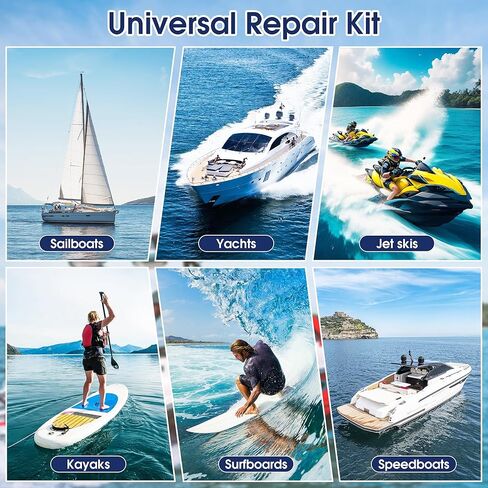 Gel Coat Repair Kit for Boats (Color Match), Marine Fiberglass Gelcoat Repair Kit Epoxy Filler for Boats Fixes Holes Chips Pits Cracks Dents Scratches on Fiberglass, Acrylic, Porcelain in Saudi Arabia