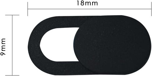 Webcam Cover (6 Pack) 0.03 inch Ultra Thin Laptop Camera Cover Slide for Computer MacBook Pro/Air iMac iPhone Cell Phone PC Tablet Notebook Camera Blocker Slider - Black in Saudi Arabia