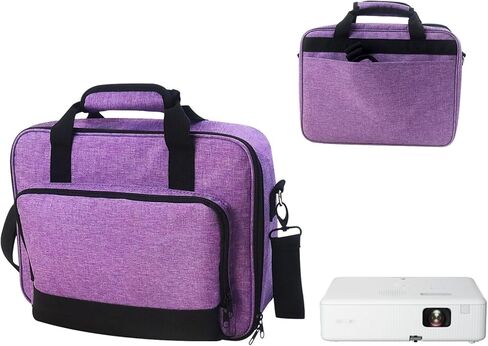 Carrying Bag, Storage Bag for Epsons CO-W01 Projector, Travel Bag for Epsons CO-FH02, VS260, ViewSonicss M2W WXGA Projector, with Accessories Pockets & Adjustable Shoulder Straps (Grey) in Kuwait
