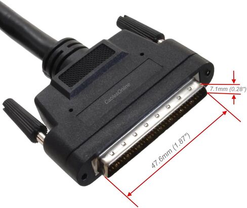 Cablesonline 6ft VHDCI 68-Pin 0.8 مم من الذكور إلى HPDB68 68-Pin SCSI-5 إلى SCSI-3 كابل ، SC-5306 in Kuwait