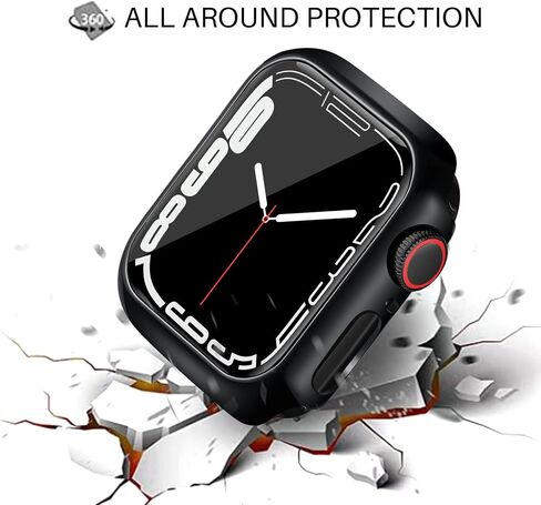 Braided Stretchy Elastic Loop Band with Case Compatible with Apple Watch 40mm 41mm 42mm 44mm 45mm 46mm 38mm 49mm, Nylon Elastic Solo Loop and Protective Cover with Screen Protector for iWatch Series 10 9 8 7 SE 6 5 4 3 2 Ultra 2 SE women men in Kuwait