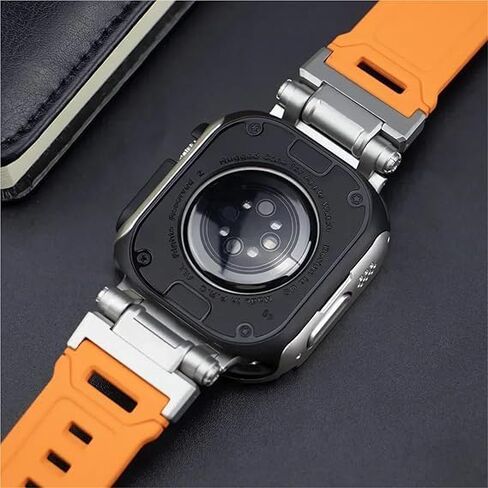 Strap with Bumper Case for Apple Watch Ultra 2/Ultra 49mm 46mm 45mm 44mm Silicone Replacement Band and Protective Cases for iWatch Series 10/9/8/7/6/5/4/SE 2/SE in Saudi Arabia