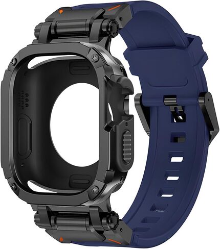 حزام مع علبة المصد لـ Apple Watch Ultra 2/Ultra 49mm 46mm 45mm 45mm 44mm silicone Band وحالات الحماية لسلسلة IWatch 10/9/8/7/6/5/4/se 2/se in Kuwait