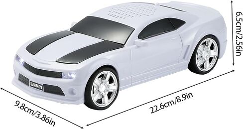 WS-592 Supercar Design Design Bluetooth SPEACER-مكبر صوت لاسلكي طراز محمول مع استريو TWS ، راديو FM ، مصابيح الحفلات LED ، تشغيل USB/TF ، الاتصال بدون اليدين ، الميكروفون (أبيض) in Kuwait