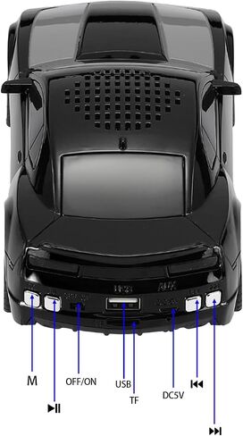 WSTER WS-592 Muscle Car Bluetooth Speaker with LED Lights (Red) in Kuwait
