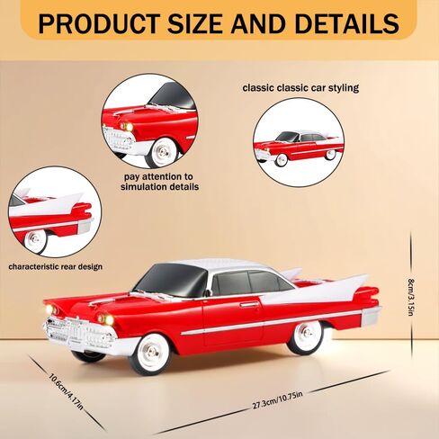 WS-1965 Bluetooth Replica Speaker-Retro Rocket Car Design ، HD Sound ، TWS ، LED Party Lights ، FM Radio ، تشغيل USB/TF ، ميكروفون مدمج-هدية مفاجأة محمولة لمحبي السيارات (Beige) in Kuwait