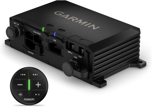 WEREABLE4U - مربع صوت Garmin Tread مع وحدة تحكم LED ، تصميم وعرة ، صوت عالي الجودة ، عن بُعد لاسلكي ، لأي مركبة طاقة خارجية على الطرق الوعرة مع حزمة سماعات الأذن السوداء in Saudi Arabia