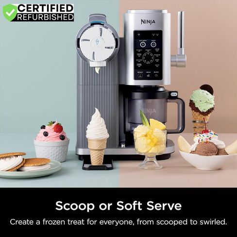 Ninja NC701 Creami Swirl 13-in-1 Soft Serve Dist Ice Cream Machine (متجدد) مع حزمة حماية محسّنة لمدة عامين CPS in Saudi Arabia
