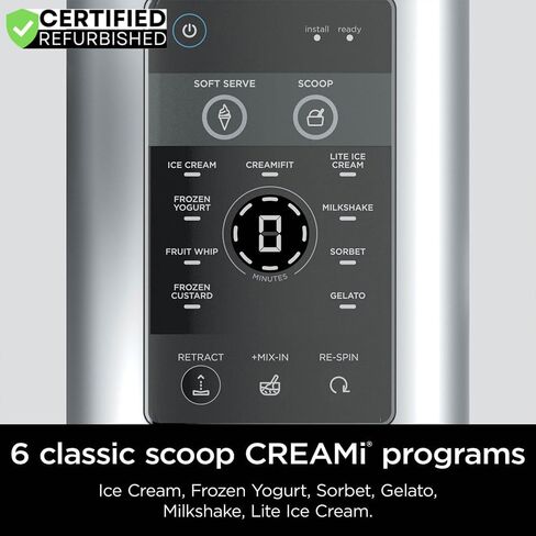 Ninja NC701 Creami Swirl 13-in-1 Soft Serve Dist Ice Cream Machine (متجدد) مع حزمة حماية محسّنة لمدة عامين CPS in Saudi Arabia