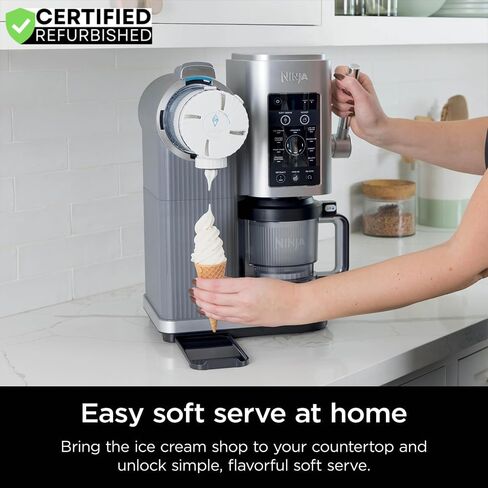 Ninja NC701 Creami Swirl 13-in-1 Soft Serve Dist Ice Cream Machine (متجدد) مع حزمة حماية محسّنة لمدة عامين CPS in Saudi Arabia