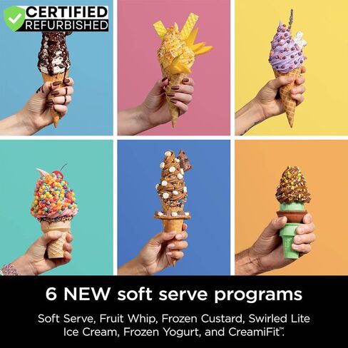 Ninja NC701 Creami Swirl 13-in-1 Soft Serve Dist Ice Cream Machine (متجدد) مع حزمة حماية محسّنة لمدة عامين CPS in Saudi Arabia