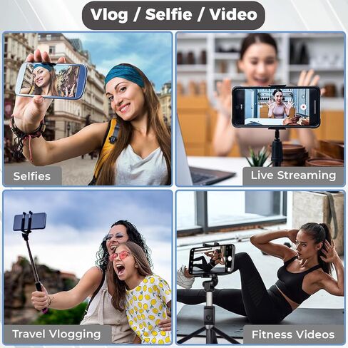 Selfie Monitor Screen iPhone & Android, Back Camera Monitor with Bluetooth Remote, Wireless Mirroring Recording, Magnetic Phone Vlog Selfie Screen for Vlogging Live Streaming TikTok (Grey) in Saudi Arabia
