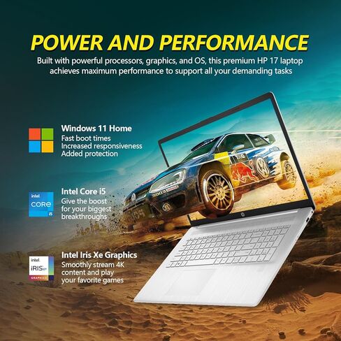 HP 17.3 Touchscreen Laptop Computer, 17 inch Laptop Touch Screen HD+, Intel Core i5 (10-Cores), Windows 11 Lifetime Office, Backlit Keyboard, 10-Key Number Pad, Fingerprint | 64GB RAM 2TB SSD in Saudi Arabia