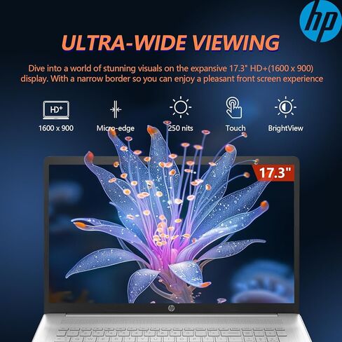 HP 17.3 Touchscreen Laptop Computer, 17 inch Laptop Touch Screen HD+, Intel Core i5 (10-Cores), Windows 11 Lifetime Office, Backlit Keyboard, 10-Key Number Pad, Fingerprint | 64GB RAM 2TB SSD in Saudi Arabia