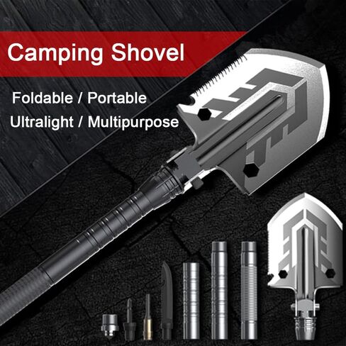 YANTOO Camping and Hiking Shovels, Multipurpose Detachable Portable Spade Kit, Rescue and Survival Spades for Camping, Beaching, Hiking, Outdoor, Fishing, Car Emergency, Gardening Spades. (US) in Saudi Arabia