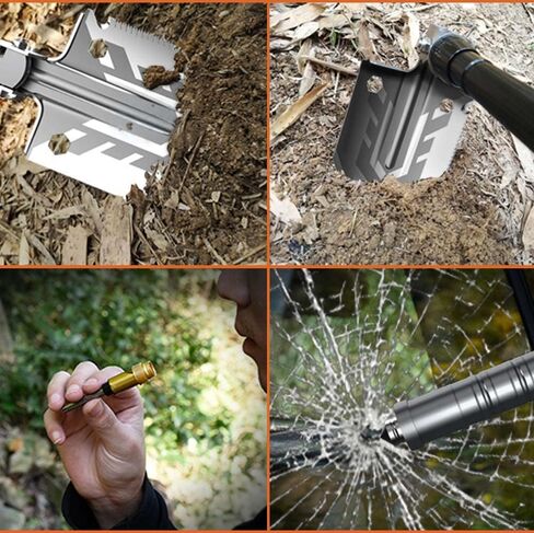 YANTOO Camping and Hiking Shovels, Multipurpose Detachable Portable Spade Kit, Rescue and Survival Spades for Camping, Beaching, Hiking, Outdoor, Fishing, Car Emergency, Gardening Spades. (US) in Saudi Arabia