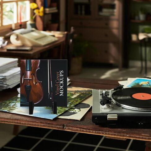 2 Pcs Vinyl Record Storage, Black Metal Tabletop Record Holder for Albums, Record Display Stand for Any Size Records in Saudi Arabia