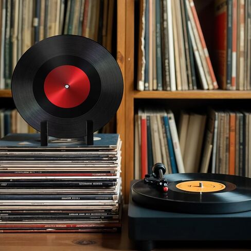 2 Pcs Vinyl Record Storage, Black Metal Tabletop Record Holder for Albums, Record Display Stand for Any Size Records in Saudi Arabia