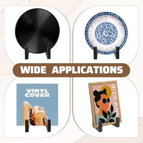 2 Pcs Vinyl Record Storage, Black Metal Tabletop Record Holder for Albums, Record Display Stand for Any Size Records in Saudi Arabia