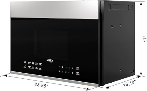 KoolMore 1.3 cu. ft. 24 inch Over The Range Stainless Steel Microwave (KM-MOT-OP1SS), 300 CFM Vent Hood Function, 1000W in Saudi Arabia