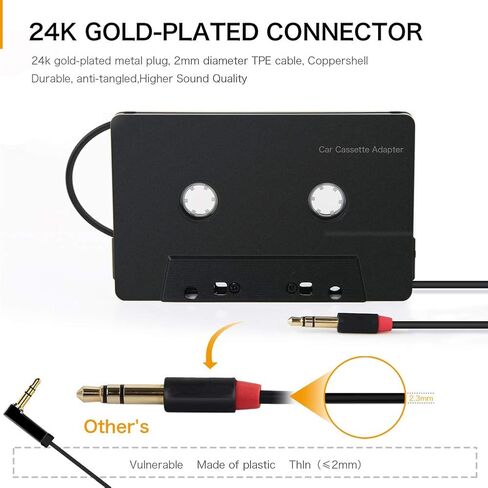 Car Cassette Adapter,Universal Car Audio Cassette to Aux Adapter Audio Cassette Player with 3.5mm Jack Stereo Audio Cassette Receiver in Saudi Arabia