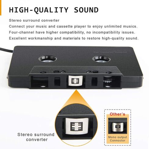 Car Cassette Adapter,Universal Car Audio Cassette to Aux Adapter Audio Cassette Player with 3.5mm Jack Stereo Audio Cassette Receiver in Saudi Arabia