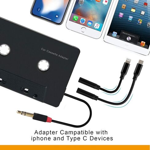 Car Cassette Adapter,Universal Car Audio Cassette to Aux Adapter Audio Cassette Player with 3.5mm Jack Stereo Audio Cassette Receiver in Saudi Arabia