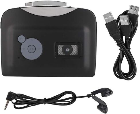 Zunate Cassette Player, Portable USB Tape Converter from Tapes to MP3 Converter Via USB, Audio Music Player Cassette Recorder Compatible with Laptops and Computers in Saudi Arabia