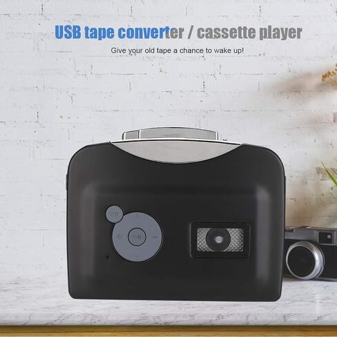 Zunate Cassette Player, Portable USB Tape Converter from Tapes to MP3 Converter Via USB, Audio Music Player Cassette Recorder Compatible with Laptops and Computers in Saudi Arabia
