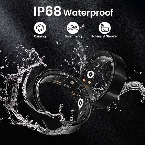 الحلقة الذكية للنساء للرجال ، تعقب صحة اللياقة البدنية المقاوم للماء ، معدل ضربات القلب ، شاشة أكسجين ضغط الدم ، خطوات النوم ، تعقب السعرات الحرارية ، حلقات النشاط المتوافقة مع iPhone و Android (13#) in Kuwait