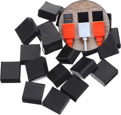 Popetpop 20 PCS USB ذكر مقاومة الغبار واقي كبسولات غطاء منفذ USB لحماية الكابلات u سدادة التوافق in Saudi Arabia
