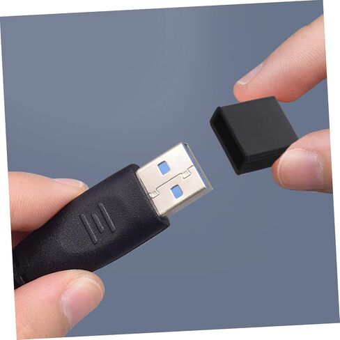 Popetpop 20 PCS USB ذكر مقاومة الغبار واقي كبسولات غطاء منفذ USB لحماية الكابلات u سدادة التوافق in Saudi Arabia