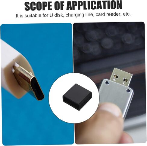 Popetpop 20 PCS USB ذكر مقاومة الغبار واقي كبسولات غطاء منفذ USB لحماية الكابلات u سدادة التوافق in Saudi Arabia