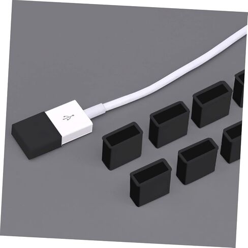Popetpop 20 PCS USB ذكر مقاومة الغبار واقي كبسولات غطاء منفذ USB لحماية الكابلات u سدادة التوافق in Saudi Arabia