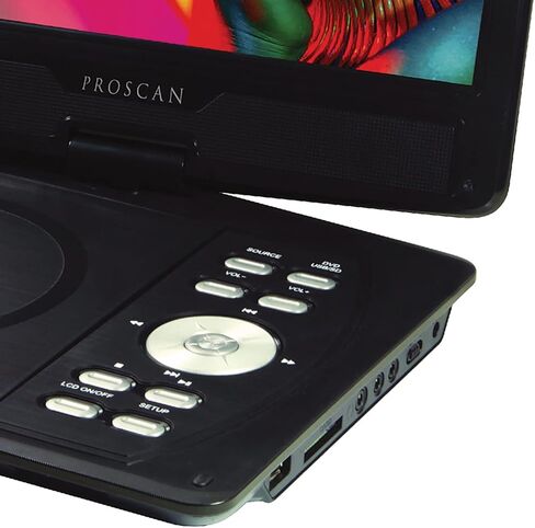 proscan PDVD1030 10 في. مشغل DVD على الشاشة المحمولة مع جهاز التحكم عن بُعد وسماعة الأذن in Saudi Arabia