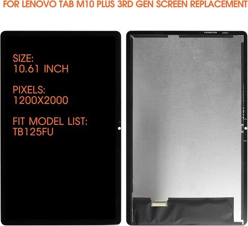 للحصول على علامة تبويب Lenovo M10 Plus 3rd Gen Screen Presention for Lenovo Tab M10 3rd Plus Gen TB125FU TB128FU LCD Display Displayer Touch Screens Assembly Assembly Assembly in Kuwait