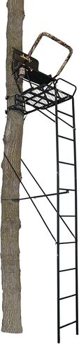 Muddy Boss Hawg 1.5 Deer Hunting Ladderstand ، 17 قدمًا 1 شخص يتسلق شجرة مع مقعد قطني ومنصة معدنية D-Force الموسعة D-Force in Saudi Arabia